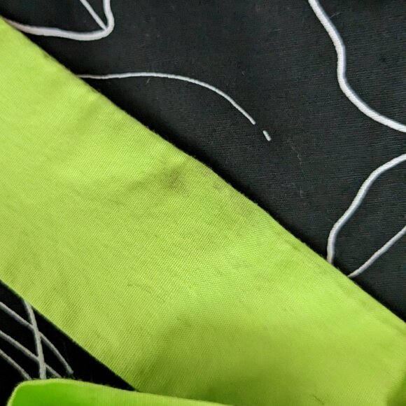 Ruby Rox Juniors Size 3 Black and White Floral Formal Dress Lime Green Strapless - Picture 5 of 5